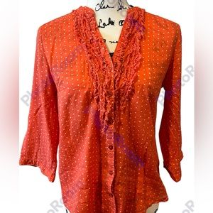 Orange Polka Dot Shirt